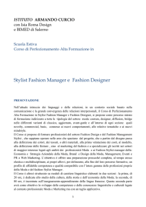 Stylist Fashion Manager e Fashion Designer
