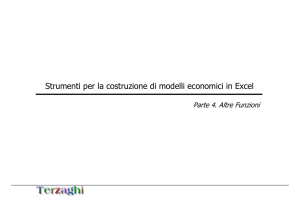 Strumenti per la costruzione di modelli economici in Excel