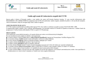 Guida agli esami di laboratorio CUVB