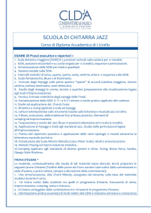 Chitarra Jazz I Livello - Prassi esecutive e repertori 1-2-3