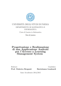 Progettazione e Realizzazione di una Applicazione Android per l