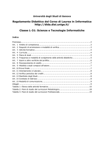 Regolamento Didattico 2013 Laurea Triennale (L-31)