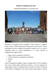 PROGETTO COMENIUS 2013-2015 POLONIA (GRUDZIADZ) 9