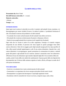 la rete della vita - Istituto Veneto di Scienze Lettere ed Arti