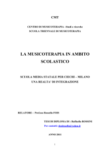 la musicoterapia in ambito scolastico