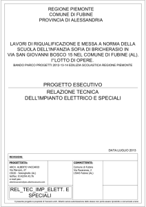 relazione impianto elettrico - esecutivo 1 lotto