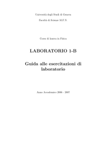 LABORATORIO 1-B Guida alle esercitazioni di laboratorio