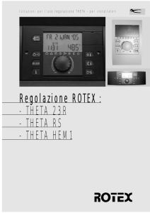 Regolazione ROTEX : - THETA 23R - THETA RS