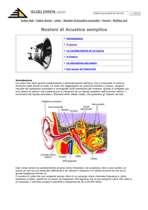 Nozioni di Acustica semplice