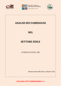 analisi dei fabbisogni nel settore edile