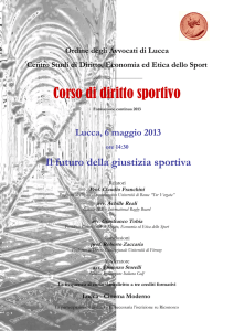 Corso di diritto sportivo - Ordine degli Avvocati di Firenze