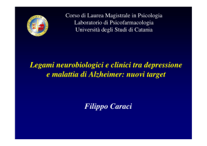 Filippo Caraci Legami neurobiologici e clinici tra depressione e