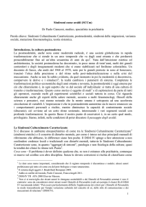 Sindromi come araldi (SCCm) Dr Paolo Cianconi, medico