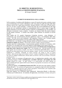 il diritto di resistenza nella costituzione italiana