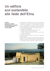 Un edificio eco-sostenibile alle falde dell`Etna