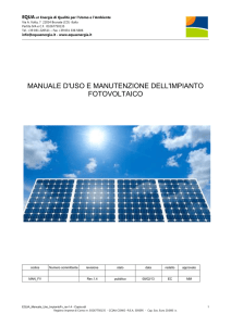 Manuale D`Uso del Tuo Impianto Fotovoltaico