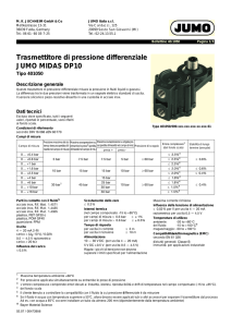 Trasmettitore di pressione differenziale JUMO MIDAS DP10