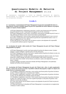 Questionario Modello di Maturità di Project Management (V.1.5.0)