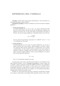 esperienza del carrello - Dipartimento di Fisica e Astronomia