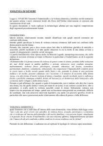 VIOLENZA DI GENERE - Link Campus University