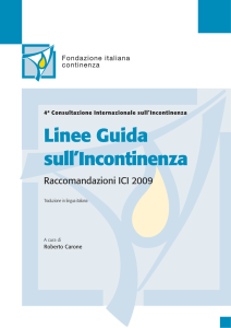 Linee Guida sull`Incontinenza - Fondazione italiana continenza