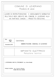 TAV 12 IMPIANTO ELETTRICO - Relazione tecnica,