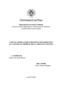 Dipartimento di Scienze Politiche Corso di Laurea