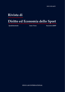 3 - Rivista di Diritto ed Economia dello Sport