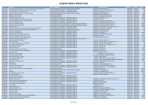 ACQUISTI BENI E SERVIZI 2016