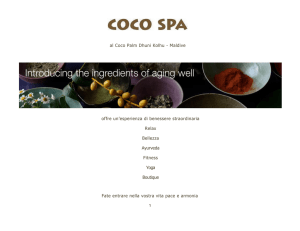 Menu Coco Spa - Maldive per Tutti