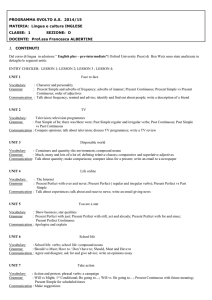 Inglese 1D - Liceo A. Gramsci