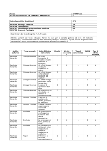 Corso CFU TOTALI PATOLOGIA GENERALE E ANATOMIA
