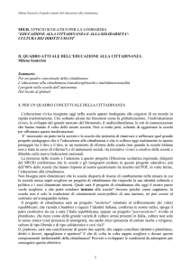 M Santerini Il quadro attuale ed cittadinanza