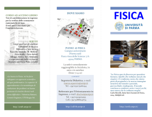 FISICA - Dipartimento di Scienze Matematiche, Fisiche e Informatiche