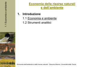Economia delle risorse naturali e dell`ambiente