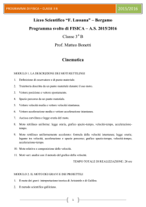 PROGRAMMA DI FISICA – CLASSE 3 B