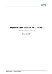 Import / Export Bilancio ACG Vision4