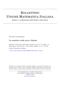 La statistica nelle prove cliniche