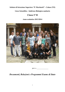 Classe 5^H Documenti, Relazioni e Programmi Esame di Stato