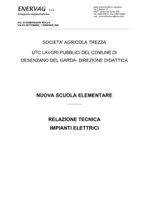 Relazione sulle caratteristiche con dimensionamento preliminare