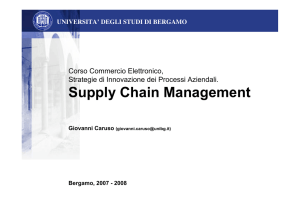 Supply Chain Management - Università degli studi di Bergamo