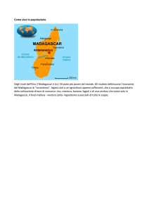 Come vive la popolazione - Giovanna per il Madagascar