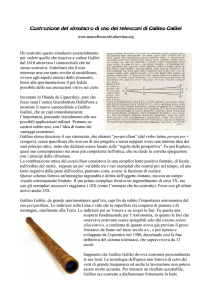 Costruzione di un simulacro di uno dei telescopi di Galileo Galilei