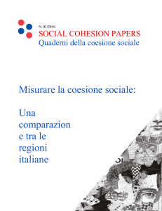 Misurare la coesione sociale: Una comparazion e tra le regioni italiane