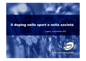 Il doping nello sport e nella società