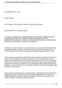 Il cumulo (condizionale) di domande e il processo amministrativo