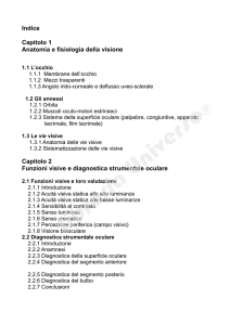 Indice Capitolo 1 Anatomia e fisiologia della visione Capitolo 2