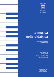 la musica nella didattica - Città Metropolitana di Milano