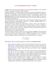 la trasmissione del calore - Liceo Scientifico Francesco D`Assisi