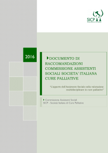 documento di raccomandazioni commissione assistenti sociali